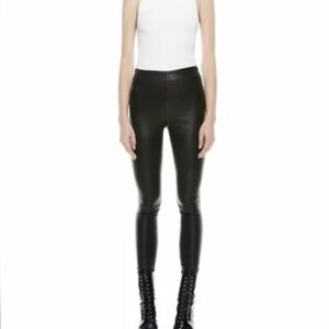 Alice and Olivia lambskin MADDOX LEATHER LEGGING size 6